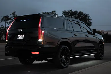 luxury sedan black car service Dallas Texas