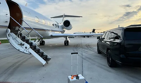 luxury black car service in Dallas Texas with professional chauffeur