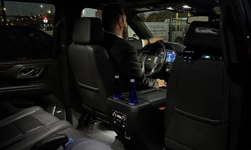 luxury executive shuttle van pickup DFW airport